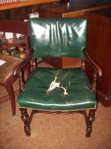 green chair - before